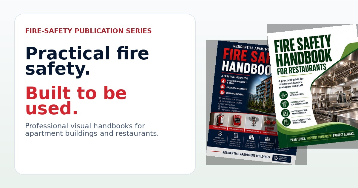 Fire Safety Handbook apartment and restaurant editions